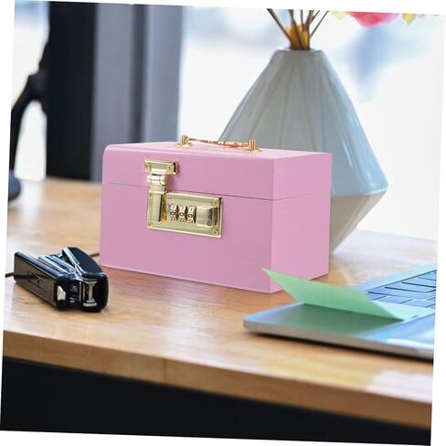 Wooden Piggy Bank Home Decor Wooden Piggy Bank Adult Piggy Bank Password Iron Pink Retro Decor Pirate Treasure Chests in Saudi Arabia