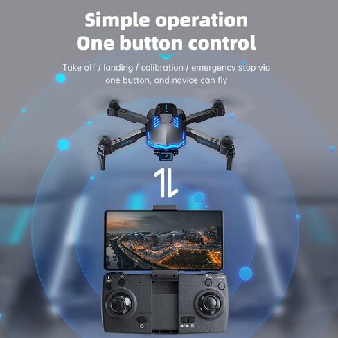 طائرة بدون طيار مع كاميرا 1080 بكسل للأطفال والكبار، طائرة بدون طيار RC كوادكوبتر قابلة للطي FPV للمبتدئين، هدايا ألعاب للأولاد والبنات in Kuwait