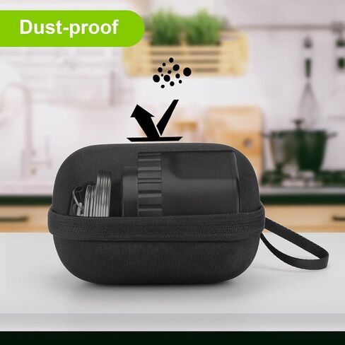 حقيبة حمل Yewltvep لمجموعة سدادة مكنسة ماسون الكهربائية، حقيبة تخزين صلبة لسدادة مكنسة ميسون وكابل USB وفتاحة غطاء الزجاجة وأغطية برطمان ميسون (الجراب فقط) in Kuwait