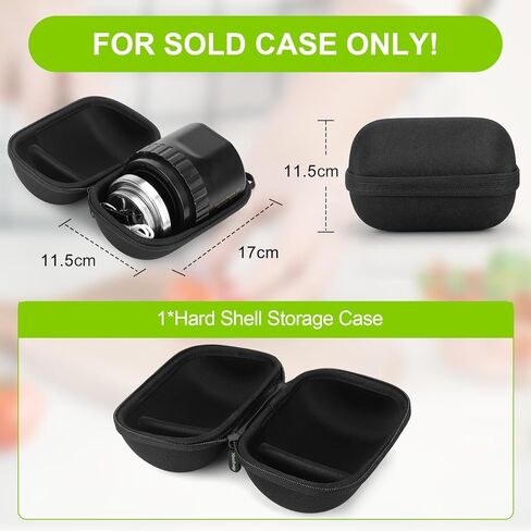 حقيبة حمل Yewltvep لمجموعة سدادة مكنسة ماسون الكهربائية، حقيبة تخزين صلبة لسدادة مكنسة ميسون وكابل USB وفتاحة غطاء الزجاجة وأغطية برطمان ميسون (الجراب فقط) in Kuwait