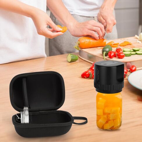 حقيبة حمل Yewltvep لمجموعة سدادة مكنسة ماسون الكهربائية، حقيبة تخزين صلبة لسدادة مكنسة ميسون وكابل USB وفتاحة غطاء الزجاجة وأغطية برطمان ميسون (الجراب فقط) in Kuwait