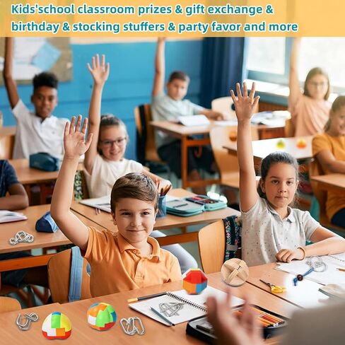 بيض عيد الفصح مملوء بتحفيز الدماغ من الداخل - 24 حزمة من ألعاب ألغاز الأسلاك المعدنية للمراهقين والبالغين والأطفال الأكبر سنًا، وأفكار حشو سلة عيد الفصح، وهدايا جائزة الفصل الدراسي في مدرسة عيد الفصح، وألعاب صيد بيض عيد الفصح in Kuwait