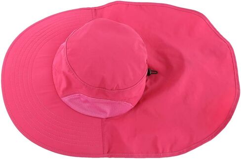 Home Prefer Outdoor UPF50+ Sun Hat Wide Brim Mesh Fishing Hat with Neck Flap (Rose Red) in Saudi Arabia