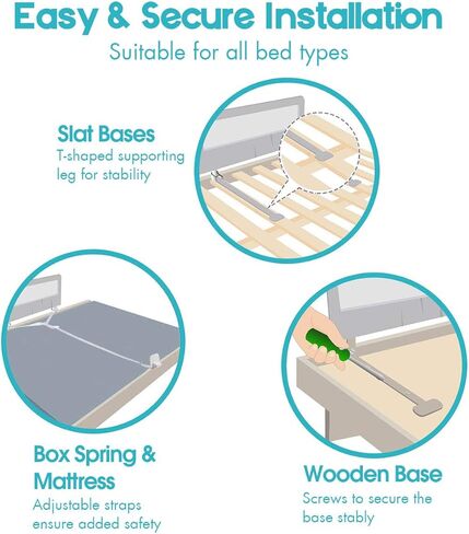 قضبان سرير للأطفال الصغار من BABY JOY، طول إضافي 69 بوصة مع أشرطة أمان، واقي سرير آمن متأرجح للأسفل لسرير قابل للتحويل، حاجز سرير أطفال قابل للطي للأطفال، مرتبة مزدوجة كاملة الحجم بحجم كوين وكينج (وردي) in Kuwait