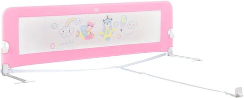 قضبان سرير للأطفال الصغار من BABY JOY، طول إضافي 69 بوصة مع أشرطة أمان، واقي سرير آمن متأرجح للأسفل لسرير قابل للتحويل، حاجز سرير أطفال قابل للطي للأطفال، مرتبة مزدوجة كاملة الحجم بحجم كوين وكينج (وردي) in Kuwait