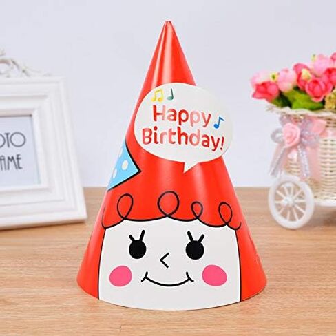 ADJOY 12 Pack Birthday Party Cone Hats, Birthday Paper Hats for Kids and Adults, Bulk Set in 12 Colors in Kuwait