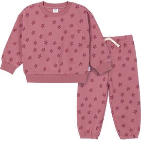 Gerber baby-girls Toddler 2-piece Fleece Sweatshirt and Jogger Set