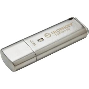 Kingston Ironkey Locker+ 50 64GB Encrypted USB Flash Drive | USB 3.2 Gen 1 | XTS-AES Protection & TAA Compliant | Multi-Password Security Options | Automatic Cloud Backup | Metal Casing | IKLP50/64GB in Kuwait