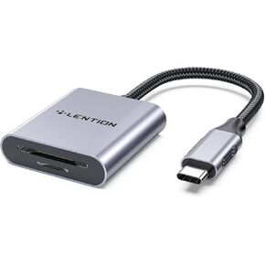 LENTION USB C CFexpress Type B Card Reader, 10Gbps USB 3.2, USB 3.1 Gen 2 CF Memory Card Adapter Compatible 2023-2016 MacBook Pro 13/15/16/M1, New Mac Air/iPad/Chromebook/Surface, More (CB-C9CR, Gray)