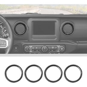 Voodola for Jeep JL Dash تكييف الهواء تنفيس منفذ الحافة شبكة التهوية زخرفة تقليم ل 2018-2023+ Jeep Wrangler JL JLU Gladiator JT Trunk الملحقات الداخلية، سبائك الألومنيوم الأحمر