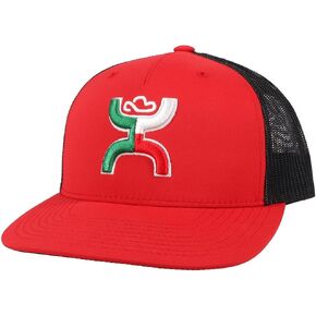 HOOEY Boquillas Adjustable Snapback Mesh Back Trucker Hat (Grey/White)