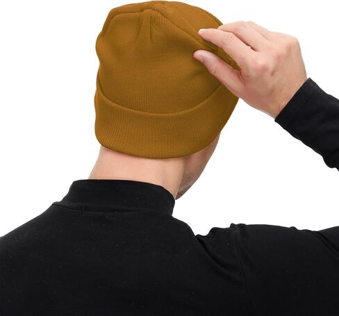 Zando Beanie for Men Women Cuffed Cap Soft Slouchy Beanie Winter Knit Hats Fisherman Beanie Skull Cap Unisex Daliy Beanie in Kuwait