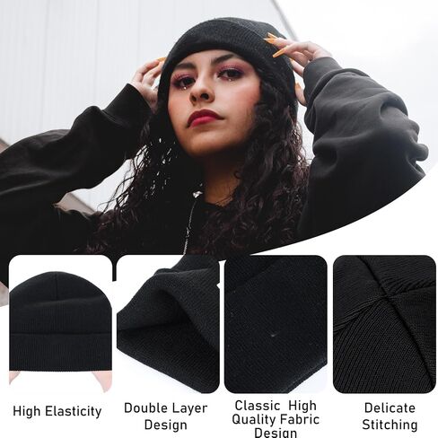 Zando Beanie for Men Women Cuffed Cap Soft Slouchy Beanie Winter Knit Hats Fisherman Beanie Skull Cap Unisex Daliy Beanie in Kuwait
