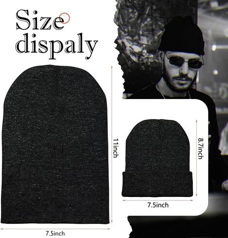 Zando Beanie for Men Women Cuffed Cap Soft Slouchy Beanie Winter Knit Hats Fisherman Beanie Skull Cap Unisex Daliy Beanie in Kuwait