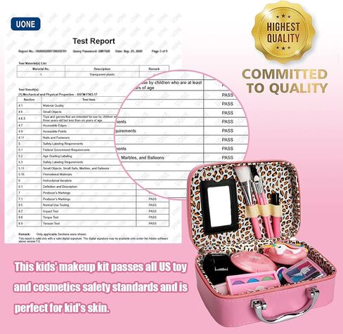 مجموعة مكياج للأطفال للفتيات، مجموعة مكياج تظاهرية، مجموعة مكياج غير حقيقية للأعمار من 3 إلى 12 عامًا هدية عيد الميلاد وأعياد الميلاد للأطفال in Kuwait