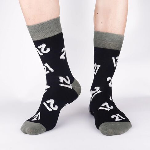 Jeasona 40th 50th 60th 70th Birthday Gifts for Men Funny Black Crew Cotton Socks in Kuwait