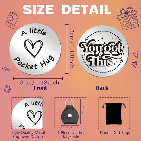 NATSUNO Long Distance Relationship Gifts,Pocket Hug Token For Couple,Gifts For Girlfriend,Girlfriend Gifts,Gifts For Long Distance Boyfriend,Love Gifts,Relationship Gifts,Couple Gifts in Kuwait