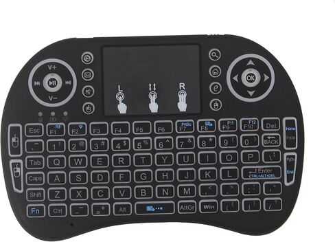(Upgraded)Rii 2.4GHz Mini Wireless Keyboard with Touchpad,QWERTY,LED Backlit,Portable Keyboard for laptop/PC/Tablets/Windows/Mac/TV/Xbox/PS3/Raspberry Pi .(i8+ Black) in Saudi Arabia