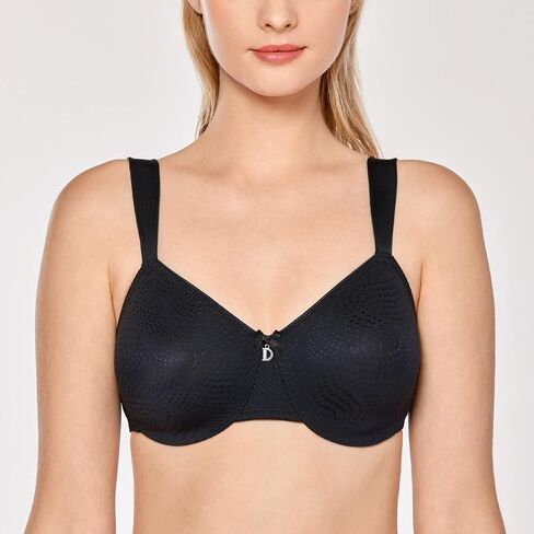 DELIMIRA Women's Minimizer Bra Plus Size Full Coverage Unlined Support Underwire in Kuwait