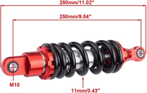 260 مللي متر 10-1/4 "ممتص الصدمات الخلفي 1000LBS تعليق Sensa-Trac تحميل ضبط ل ATV رباعية الترابية دراجة الطرق غير الممهدة دراجة نارية in Kuwait