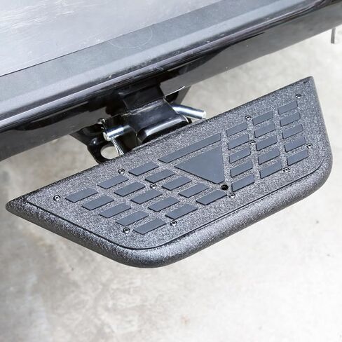 Universal Hitch Steps for Pickup Truck - Solid Trailer Hitch Step 2 Inch Receiver Hitch Accessories 17.3'' Rear Bumper Guard Protector for Car Vehicles SUV ATV Upgraded Textured Black with Pin Lock in Saudi Arabia