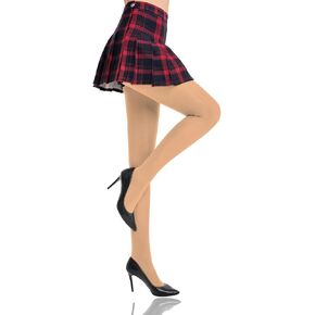 HONENNA Women's Control Top High Elastic Soft Opaque Pantyhose Tights