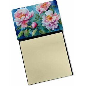 Caroline's Treasures Hydrangeas in Watercolor Sticky Note Holder Refillable Dispenser Self-Sticky Note Pads, Memo Pads Blank Desk Accessories