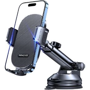 Miracase [2023 Budget Friend] Phone Holder Car, [Sturdy & Secure] Long Arm Universal Car Dashboard Windshield Air Vent Mount, Hands Free Cell Phone Holder Compatible with All Mobile Phones