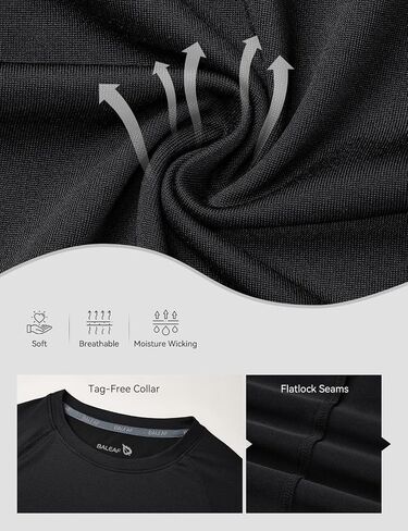 قمصان BALEAF للأولاد الشبابية المضغوطة بأكمام طويلة لأداء البيسبول وكرة القدم Baselayer Kids Cold Gear Undershirt سريع الجفاف in Kuwait