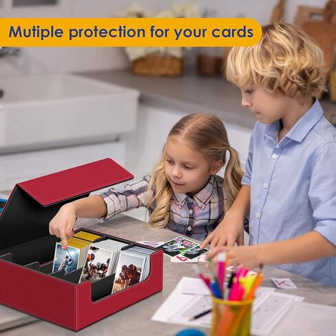 حافظة بطاقات لبطاقات التداول، صندوق تخزين البطاقات يحمل أكثر من 1800 بطاقة ذات أكمام واحدة، صناديق بطاقات قائد إغلاق مغناطيسي من جلد البولي يوريثان، حاملات بطاقات سحرية مناسبة لبطاقات الألعاب والبطاقات الرياضية (أسود وأخضر) in Kuwait