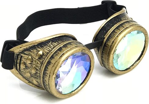 Umbrellalaboratory كريستال قوس قزح المشكال الهذيان نظارات Steampunk نظارات وتتسابق الملحقات in Kuwait