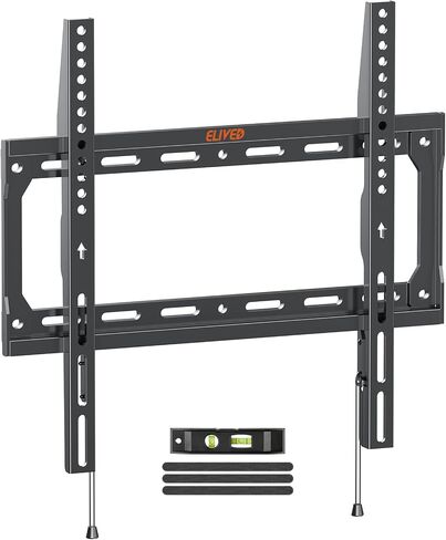 ELIVED UL Listed Tilting TV Wall Mount Bracket, Universal TV Mount Low Profile for 26-55 Inch Flat Screen TVs, Easy to Install with Tilting Knob, Fits 12"/16" Studs, Max VESA 400x400mm, 99 lbs. in Kuwait