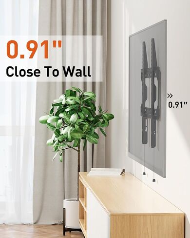 ELIVED UL Listed Tilting TV Wall Mount Bracket, Universal TV Mount Low Profile for 26-55 Inch Flat Screen TVs, Easy to Install with Tilting Knob, Fits 12"/16" Studs, Max VESA 400x400mm, 99 lbs. in Kuwait