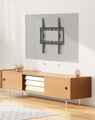 ELIVED UL Listed Tilting TV Wall Mount Bracket, Universal TV Mount Low Profile for 26-55 Inch Flat Screen TVs, Easy to Install with Tilting Knob, Fits 12"/16" Studs, Max VESA 400x400mm, 99 lbs. in Kuwait