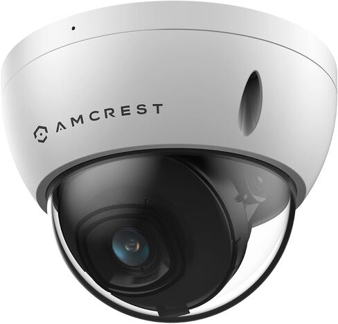 Amcrest 5MP POE Camera, Outdoor Vandal Dome Security POE IP Camera, 5-Megapixel, 98ft NightVision, 2.8mm Lens, IP67, IK10 Resistance, MicroSD 256GB (Sold Separately), Cloud, NVR (IP5M-D1188EW-AI-V3) in Saudi Arabia