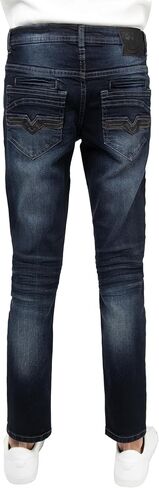 X RAY Boys Distressed Jeans (2T-16), Big Boy & Little Kids Stretch Slim Fit Pants, Ripped Denim Jeans for Boys in Saudi Arabia
