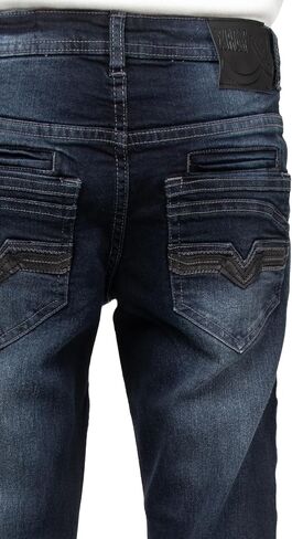 X RAY Boys Distressed Jeans (2T-16), Big Boy & Little Kids Stretch Slim Fit Pants, Ripped Denim Jeans for Boys in Saudi Arabia