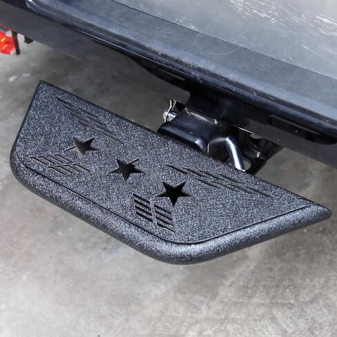Universal Hitch Steps for Pickup Truck - Anti-Slip Solid Trailer Hitch Step for 2 Inch Receiver Hitch Accessories Rear Bumper Guard Protector for Car SUV ATV Upgraded Textured Black with Pin Lock in Saudi Arabia