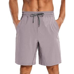 CRZ YOGA Men's Linerless Workout Shorts - 9'' Quick Dry Running Sports Athletic Gym Shorts with Pockets