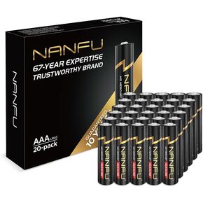 NANFU High Performance AAA Alkaline Batteries 48 Count Long Lasting for Household Devices…