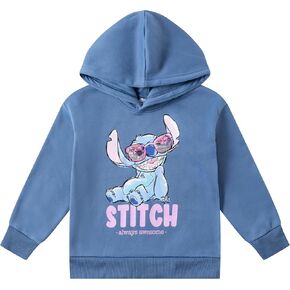 Disney Lilo and Stitch Boys’ Pullover Hoodie for Toddler and Little Kids – Blue