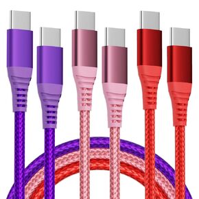USB Type C Cable 5-Pack, SPEATE USB C to USB A Nylon Braid Fast Charging Cord High Speed Data Sync Transfer Charger Cable Compatible with Galaxy S9, Note, LG, ONEPLUS and More (Black Gray) Smartphone