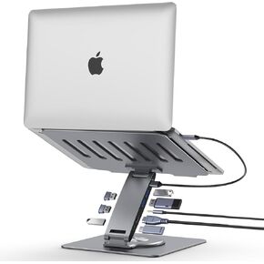 محطة إرساء عالمية لجهاز iPad Mini Air Pro Galaxy Tab iPhone HC قابل للتعديل 7 في 1 USB Hub 360 درجة قابل للدوران iPad Stand مع USB C Hub 12.9 بوصة 4K HDMI USB 3.0 PD 100W 3.5mm صوت SD/TF قارئ بطاقة in Kuwait