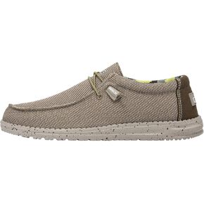 Hey Dude Men's Wally-Sox Wide Beige Size 12 | Men's Shoes | Men Slip-on Loafers | Comfortable & Light-Weight