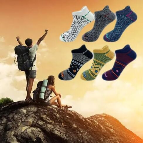 Women's Anti-blister Thick Cushioned Wicking Odor Resist Athletic Casual Ankle Socks 6 Pairs in Saudi Arabia