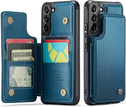 Vinich for Samsung Galaxy S22 Plus Wallet Case with Card Holder, Black in Kuwait