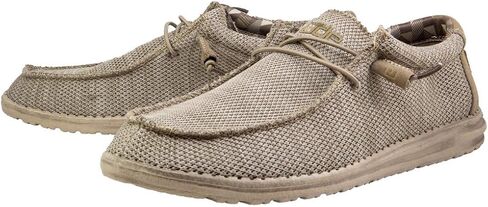 Hey Dude Men's Wally-Sox Wide Beige Size 12 | Men's Shoes | Men Slip-on Loafers | Comfortable & Light-Weight in Saudi Arabia