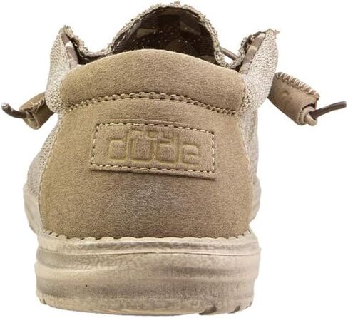Hey Dude Men's Wally-Sox Wide Beige Size 12 | Men's Shoes | Men Slip-on Loafers | Comfortable & Light-Weight in Saudi Arabia