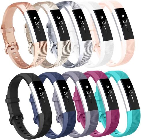 أربطة AK متوافقة مع Fitbit Alta/Fitbit Alta HR (10 عبوات)، أحزمة بديلة رياضية لـ Fitbit Alta/Alta HR/Ace in Saudi Arabia