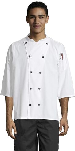 Uncommon Threads Unisex Epic 3/4 Sleeve Buttoned Chef Shirt with Vents in Kuwait
